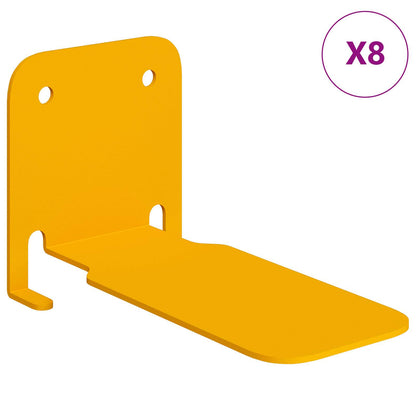 Floating Shelf 8 pcs Mustard Yellow 6 x 10.8 x 6.6 cm