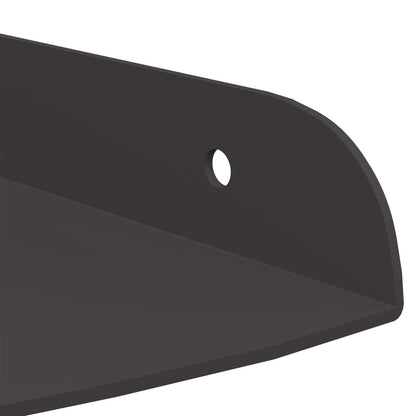 Floating Shelf with Shelf 4 pcs Black 15 x 15 x 2 cm