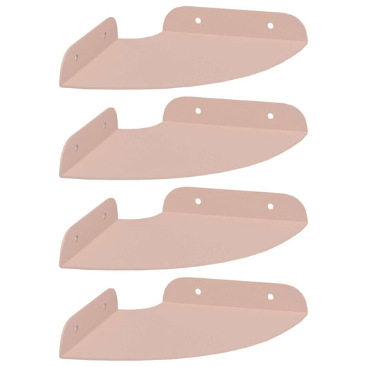 Corner Floating Shelf 4 pcs Pink 15 x 15 x 2 cm