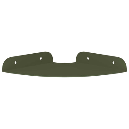Floating Shelf with Shelf 4 pcs Olive Green 15 x 15 x 2 cm