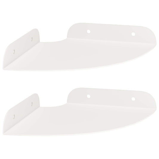 Corner Floating Shelf 2 pcs White 15 x 15 x 2 cm