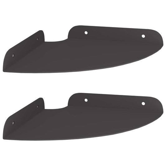 Corner Floating Shelf 2 pcs Black 18 x 18 x 2 cm