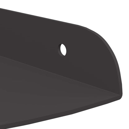 Floating Shelf with Shelf 4 pcs Black 18 x 18 x 2 cm