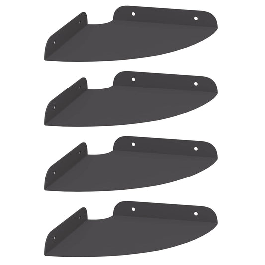 Corner Floating Shelf 4 pcs Black 18 x 18 x 2 cm