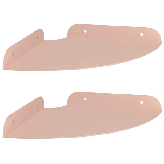Corner Floating Shelf 2 pcs Pink 18 x 18 x 2 cm