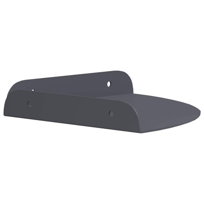 Floating Shelf with Shelf 2 pcs Anthracite 18 x 18 x 2 cm