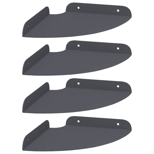 Corner Floating Shelf 4 pcs Anthracite 18 x 18 x 2 cm