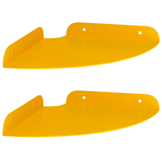 Corner Floating Shelf 2 pcs Mustard Yellow 18 x 18 x 2 cm