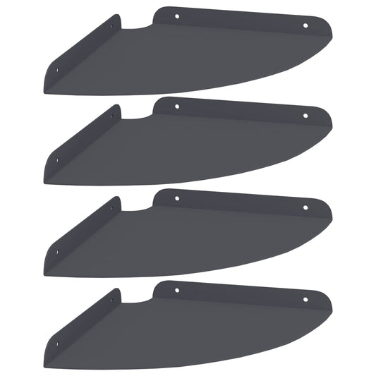 Corner Floating Shelf 4 pcs Anthracite 24 x 24 x 2.3 cm