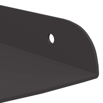 Corner Floating Shelf with Shelf 2 pcs Black 30 x 30 x 2 cm