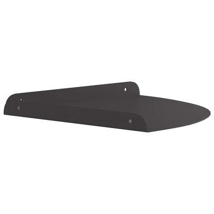 Corner Floating Shelf with Shelf 2 pcs Black 30 x 30 x 2 cm