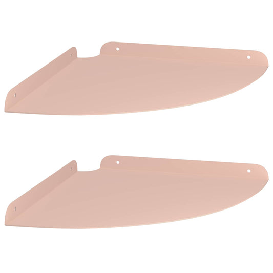 Corner Floating Shelf 2 pcs Pink 30 x 30 x 2 cm