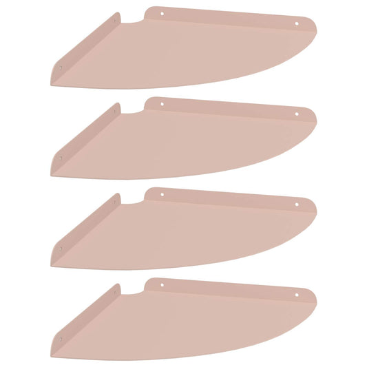 Corner Floating Shelf 4 pcs Pink 30 x 30 x 2 cm
