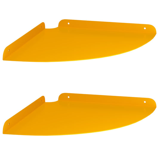 Corner Floating Shelf 2 pcs Mustard Yellow 30 x 30 x 2 cm