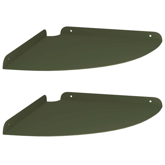 Corner Floating Shelf 2 pcs Olive Green 30 x 30 x 2 cm