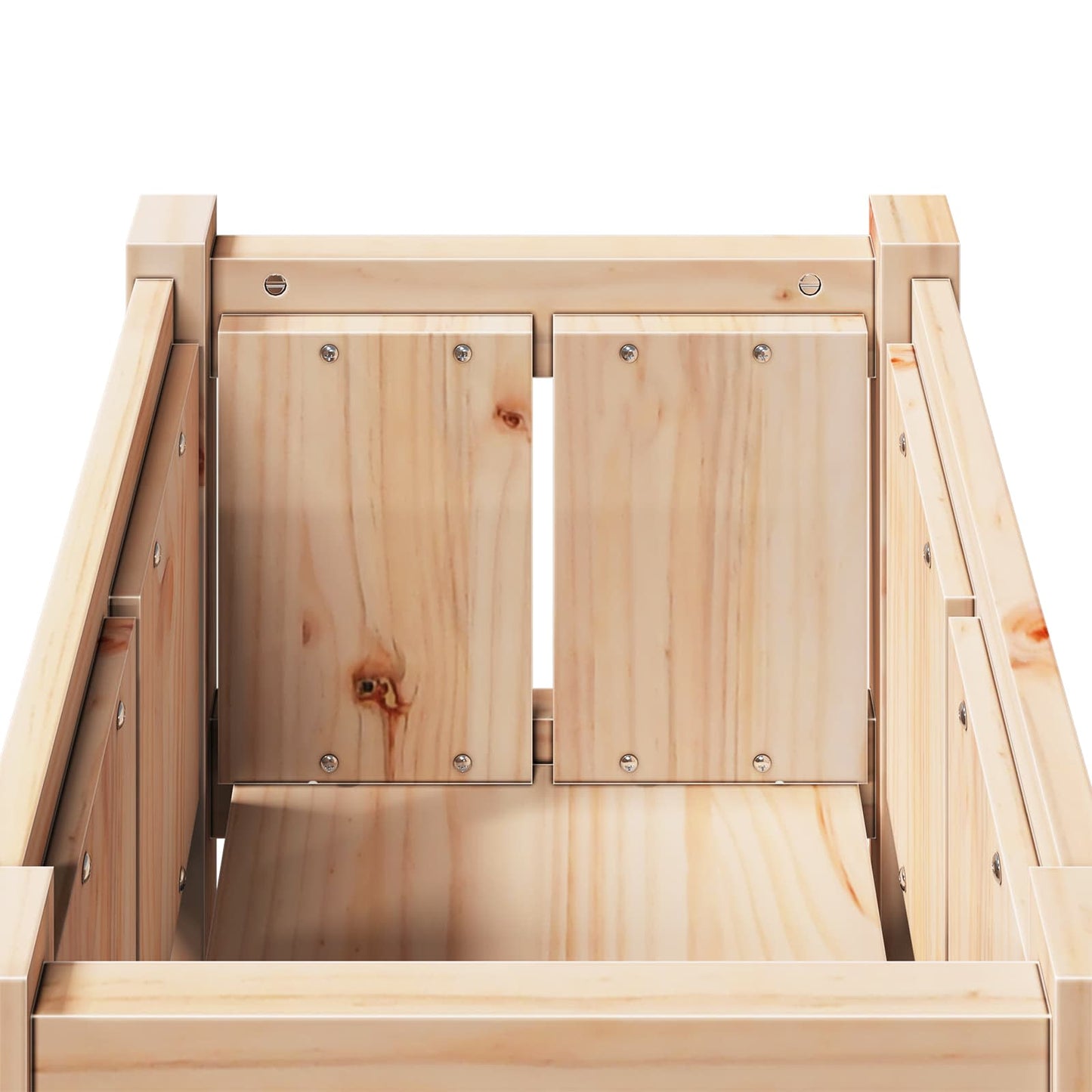 Garden Planter Nature 40 x 40 x 70 cm Solid Pine Wood