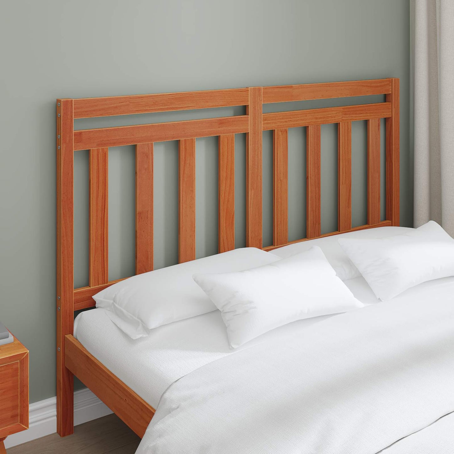 Headboard with Headboard Wax Brown 145.5 x 100 cm