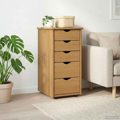 Cabinet 34 x 39 x 61.5 cm Solid Pine Wood Honey Brown