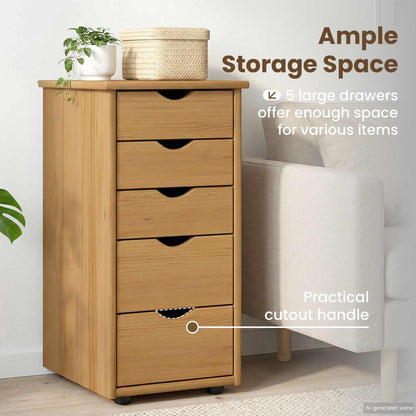 Cabinet Honey Brown 34 x 39 x 61.5 cm Solid Pine Wood