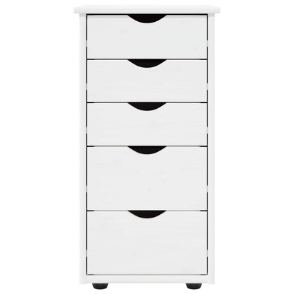Cabinet White 34 x 39 x 61.5 cm Solid Pine Wood