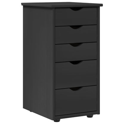 Cabinet Grey 34 x 39 x 61.5 cm Solid Pine Wood