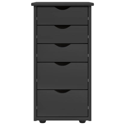 Cabinet Grey 34 x 39 x 61.5 cm Solid Pine Wood