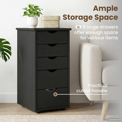 Cabinet Black 34 x 39 x 61.5 cm Solid Pine Wood