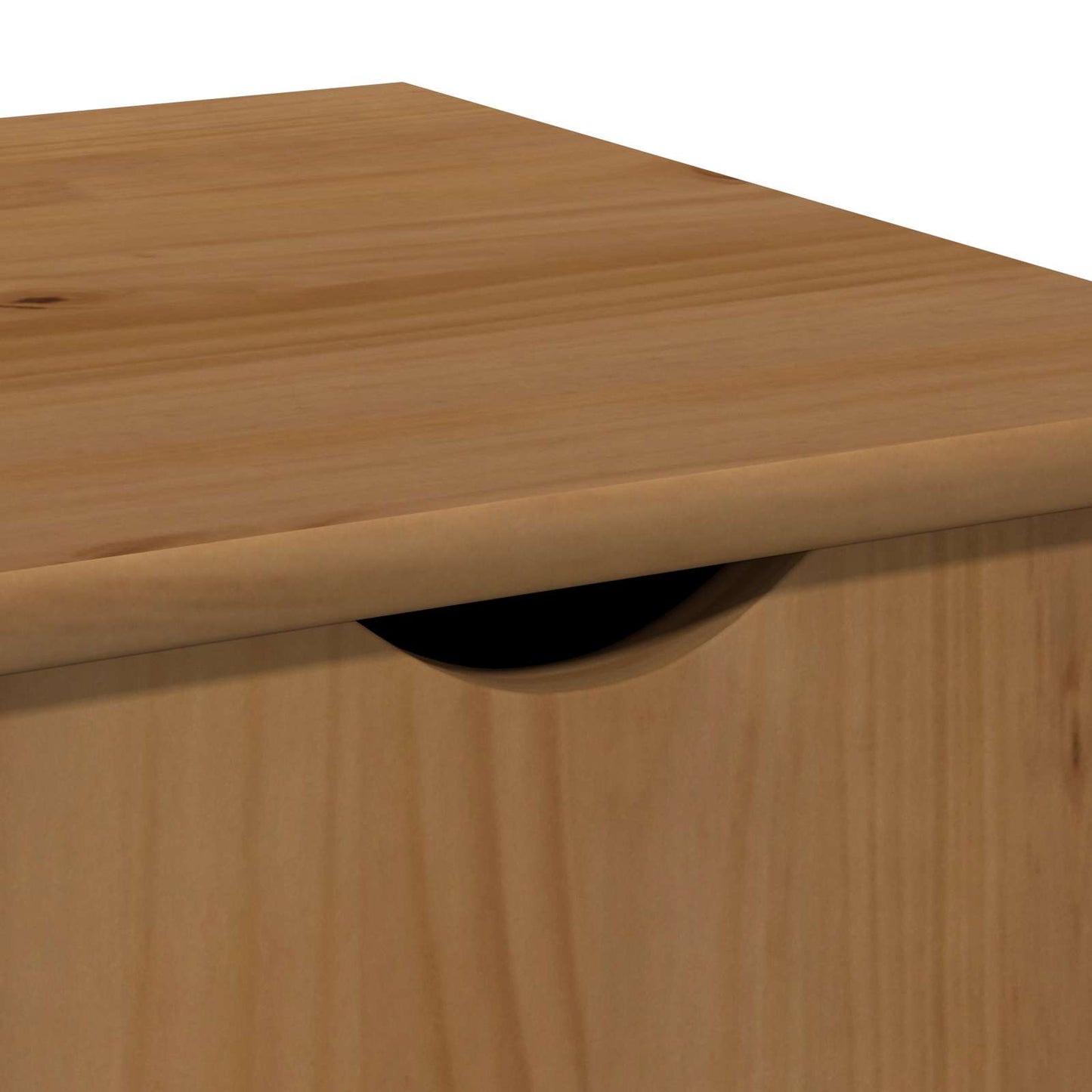 Rolling Cabinet Honey Brown 34 x 39 x 65.5 cm Solid Pine Wood