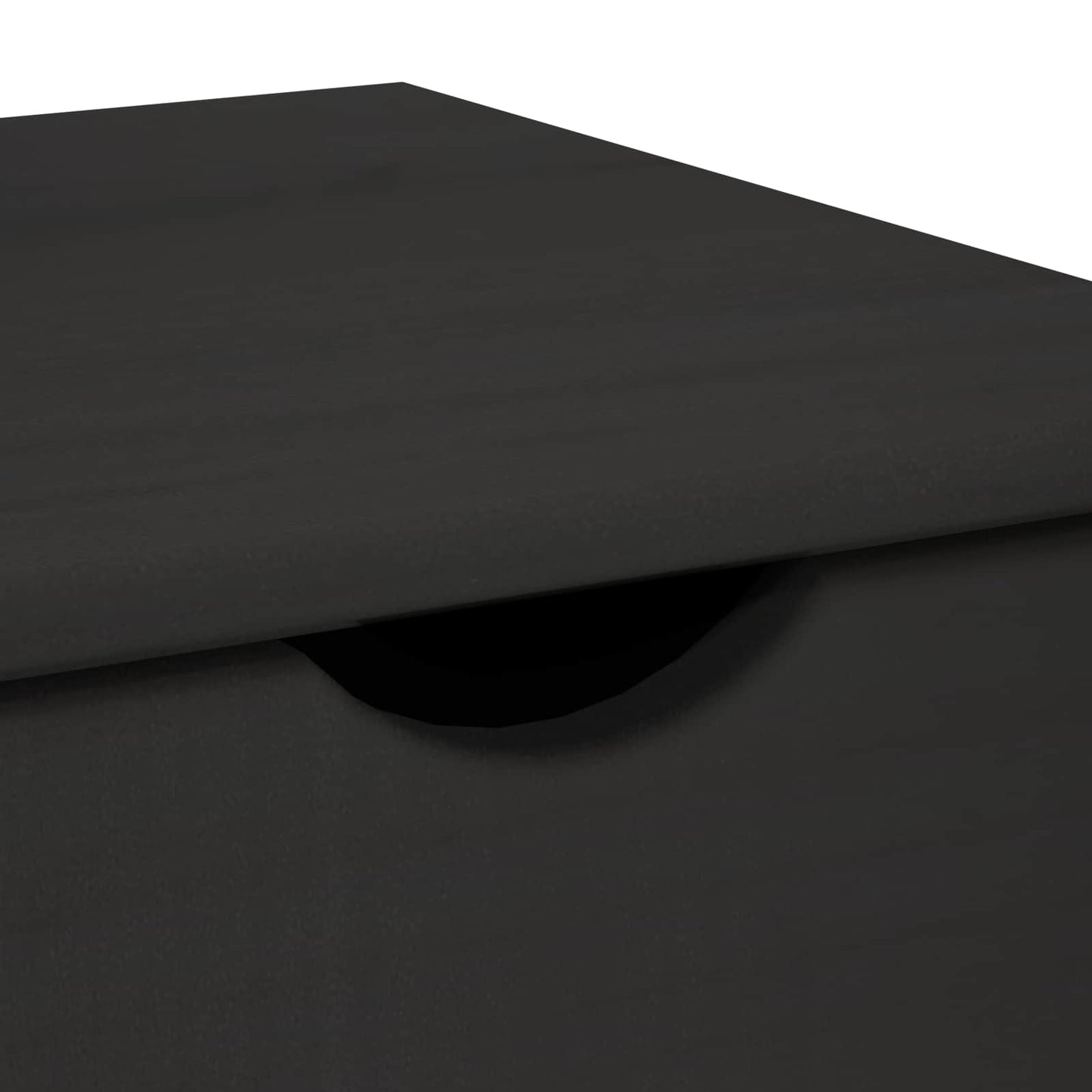 Rolling Cabinet Black 34 x 39 x 65.5 cm Solid Pine Wood