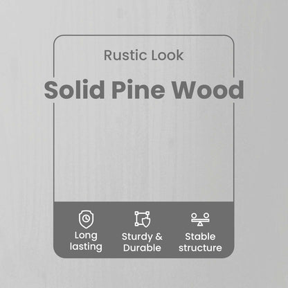 Rolling Cabinet White 53 x 39 x 103 cm Solid Pine Wood