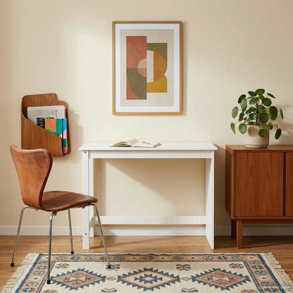 Desk White 112 x 50 x 75 cm Solid Pine Wood
