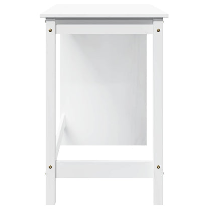 Desk White 112 x 50 x 75 cm Solid Pine Wood