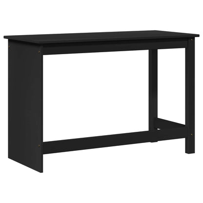 Desk Black 112 x 50 x 75 cm Solid Pine Wood