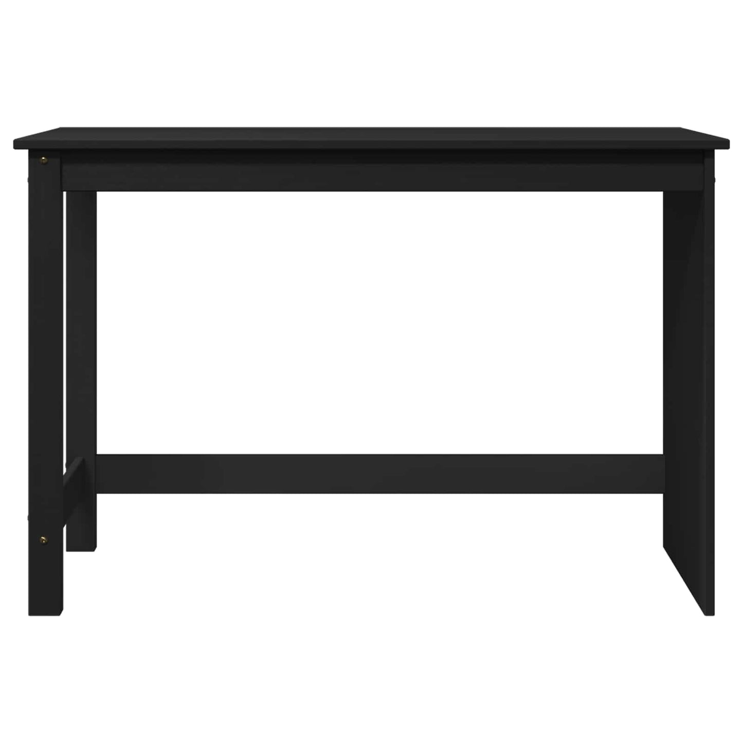 Desk Black 112 x 50 x 75 cm Solid Pine Wood