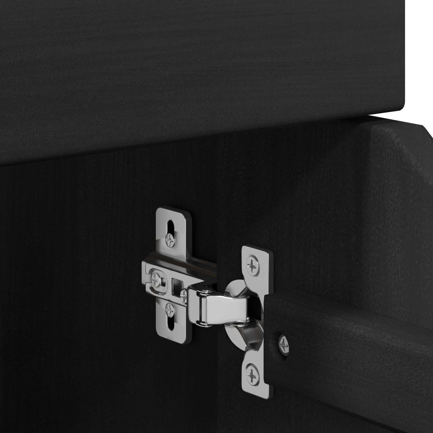 Rolling Cabinet 63.5 x 39 x 65.5 cm Solid Pine Wood Black