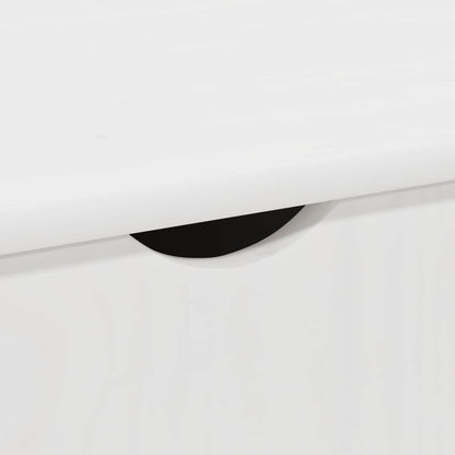 Rolling Cabinet White 100 x 39 x 65.5 cm Solid Pine Wood