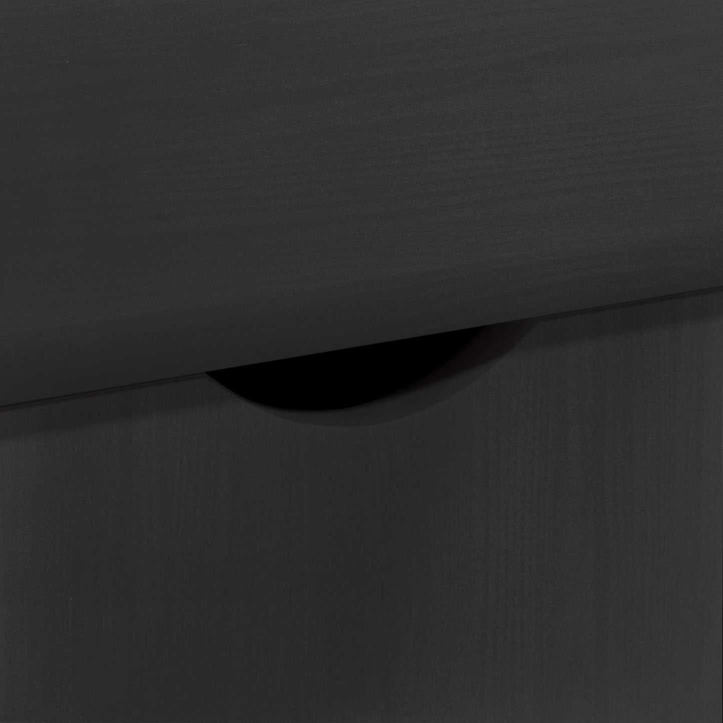 Rolling Cabinet Black 100 x 39 x 65.5 cm Solid Pine Wood