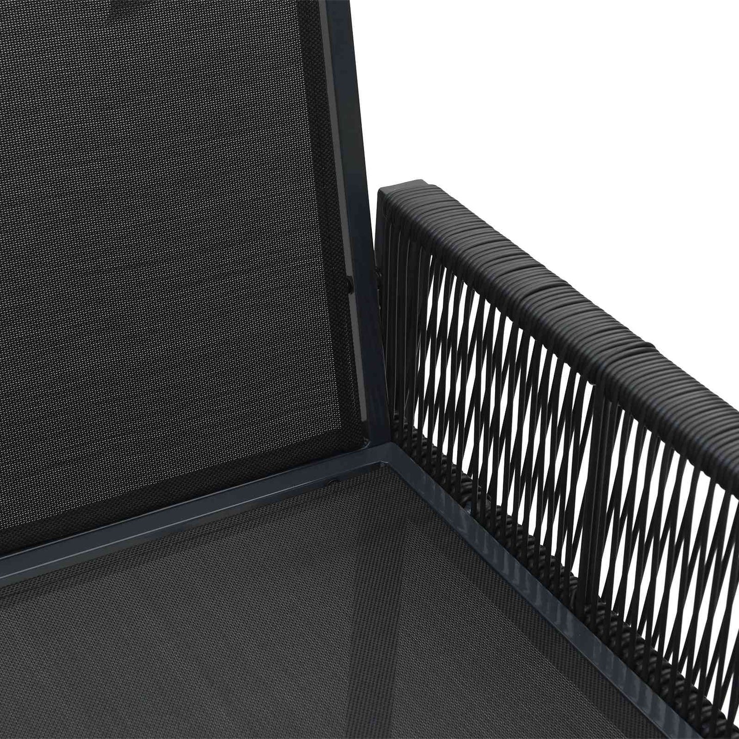 Garden Chairs 2 pcs Black and Dark Grey Poly Rattan