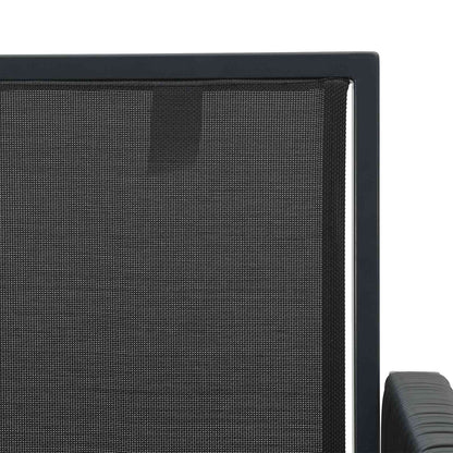 Garden Chairs 2 pcs Black and Dark Grey Poly Rattan