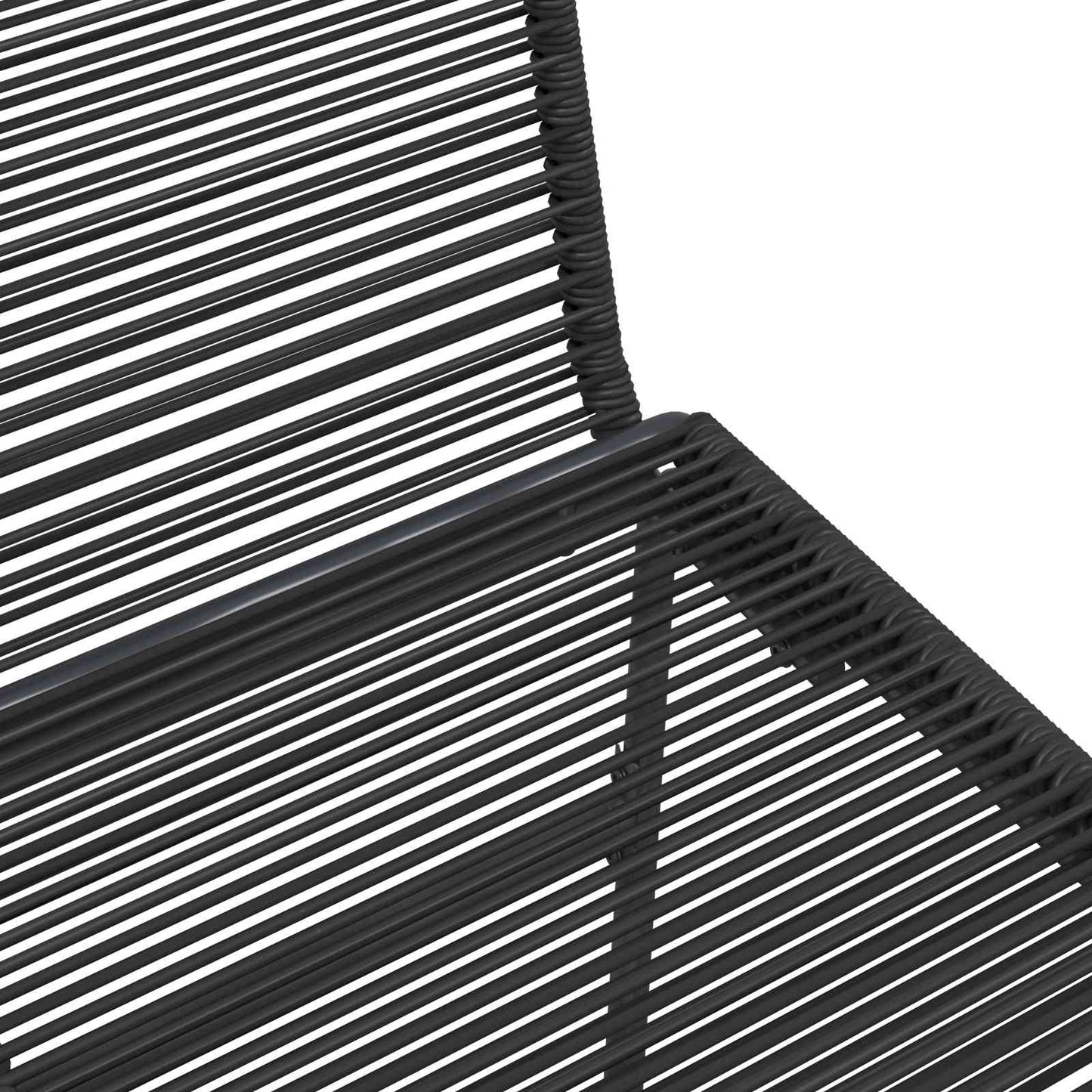 Garden Chairs 2 pcs Black Rattan