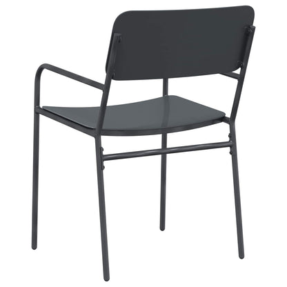 Garden Chairs 2 pcs Anthracite 51 x 55 x 81 cm Steel