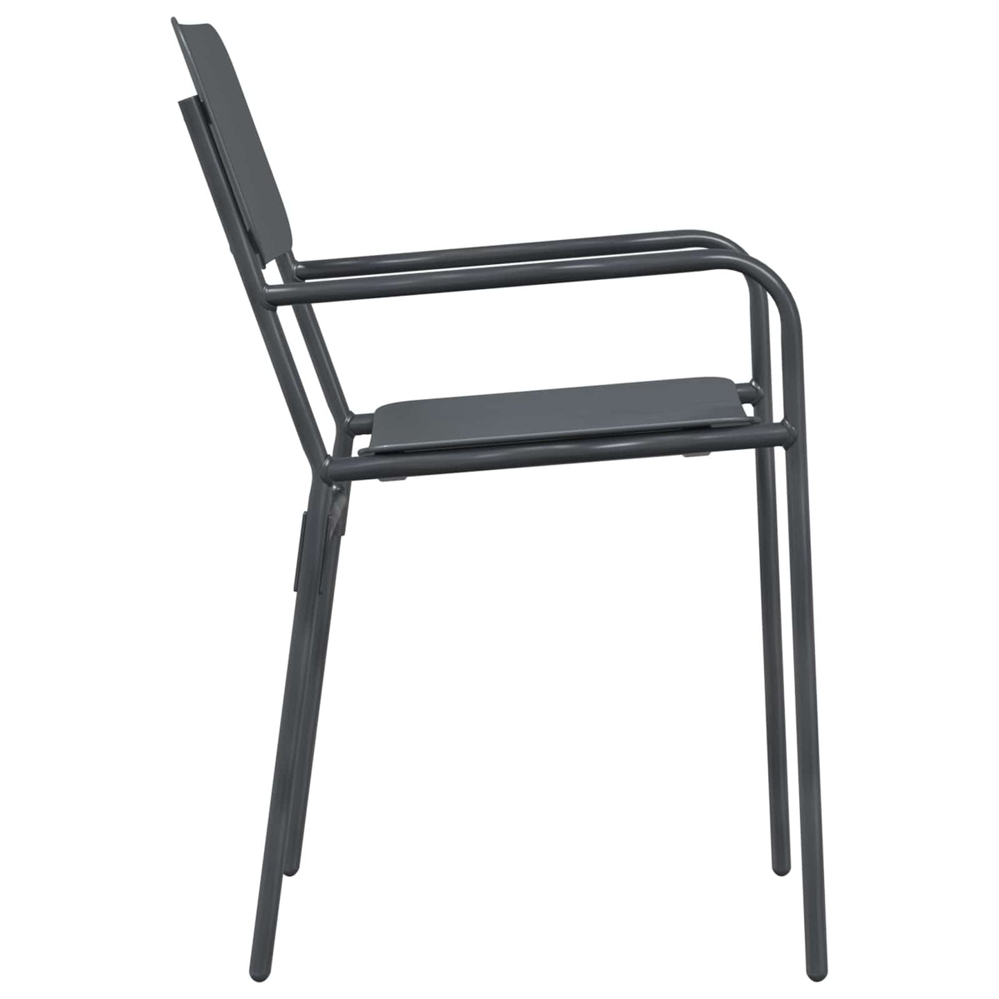 Garden Chairs 2 pcs Anthracite 51 x 55 x 81 cm Steel
