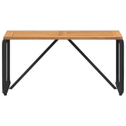 Outdoor Table Black and Brown 80 x 40 x 40 cm Poly Rattan