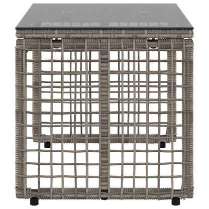 Outdoor Table Grey and Black 80 x 40 x 40 cm
