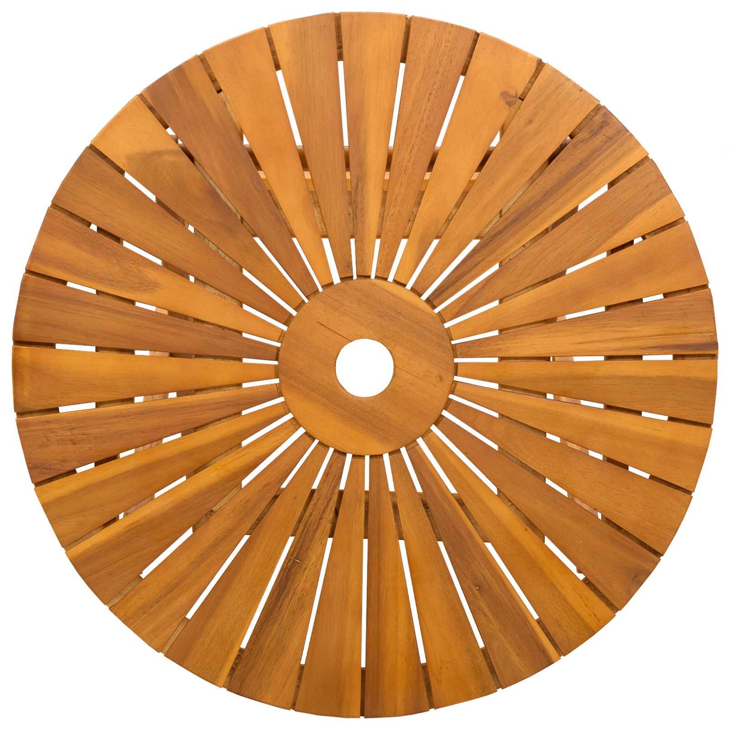 Folding Garden Table Natural Ø60 x 75 cm Solid Acacia Wood
