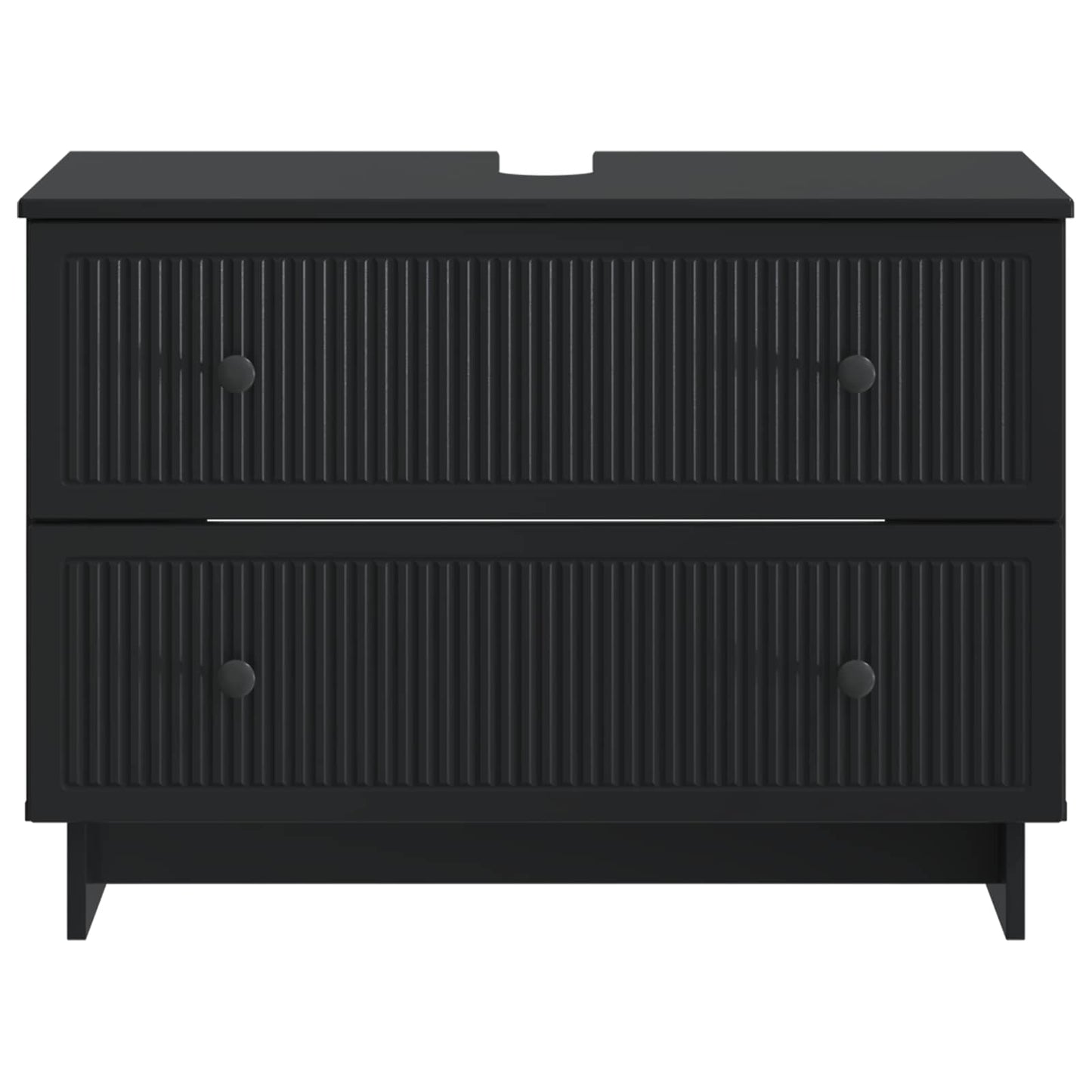 Bathroom Sink Cabinet EDE Black 82 x 41x 59 cm Engineered Wood
