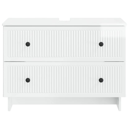 Bathroom Sink Cabinet EDE High Gloss White 82 x 41x 59 cm