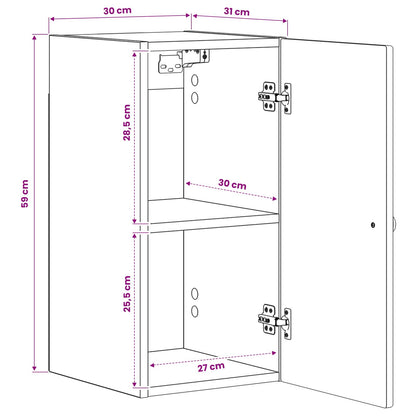 Bathroom Wall Cabinet EDE Artisan Oak 30 x 31 x 59 cm