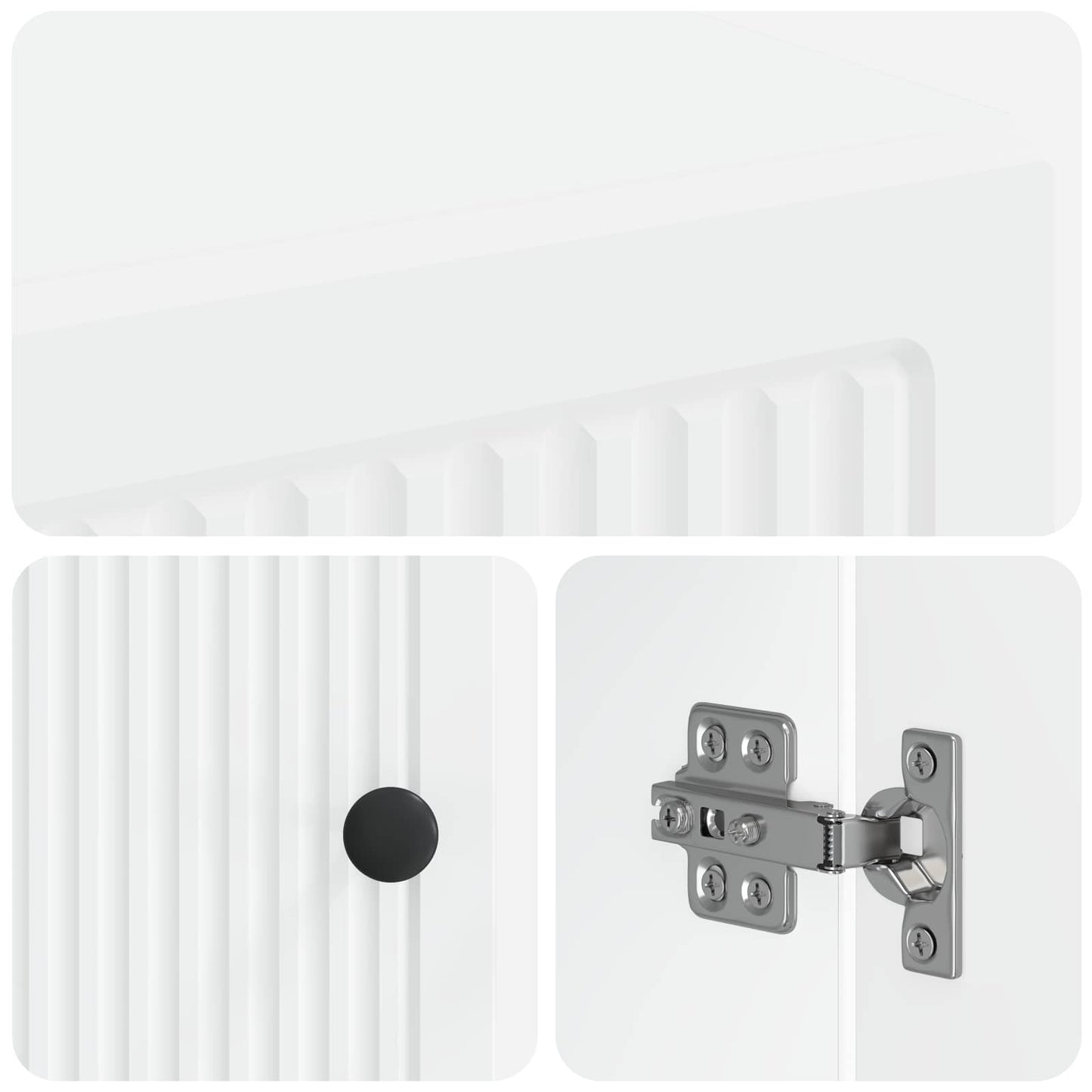 Bathroom Cabinet with Open Shelf EDE White 30 x 31 x 190 cm