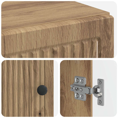 Bathroom Cabinet with Open Shelf EDE Artisan Oak